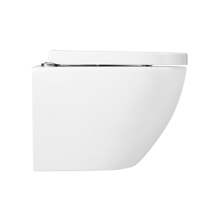 Фото унитаз подвесной безободковый belbagno sfera-r bb046chr, белый