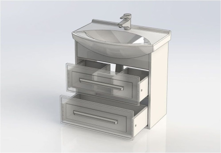 Фото тумба подвесная с раковиной aquanet остин 65 дуб сонома/белый