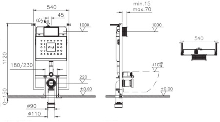 Фото инсталляция vitra v-fix core 738-5800-01 8 см