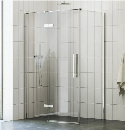 Фото неподвижная стенка ravak cool! x9vv40a00z1 80*195 см, стекло прозрачное/профиль хром