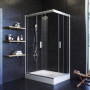 Фото душевой угол am.pm gem 120*80 см, профиль хром/стекло прозрачное
