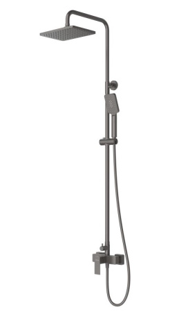 Фото душевая колонна cezares slider-cd-gm, оружейная сталь