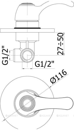 Фото встраиваемый смеситель для душа paffoni flavia fa010cr, хром