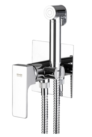 Фото гигиенический душ со смесителем remer absolute au65w, хром
