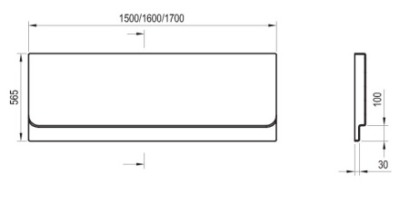 Фото фронтальная панель ravak chrome 170 см, cz74100a00