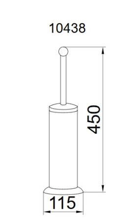 Фото ершик напольный boheme brillante 10438, хром