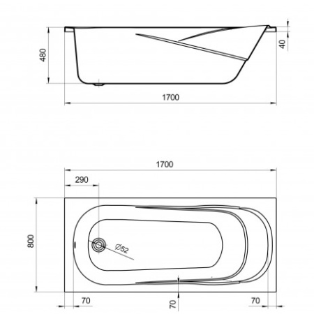 Фото акриловая ванна santek касабланка 170*80 см, белая