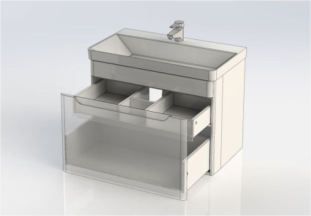 Фото тумба подвесная с раковиной aquanet софия 80 белый