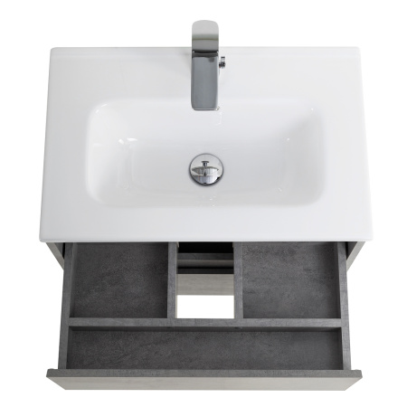 Фото тумба подвесная belbagno kraft 39 50 cemento grigio,  