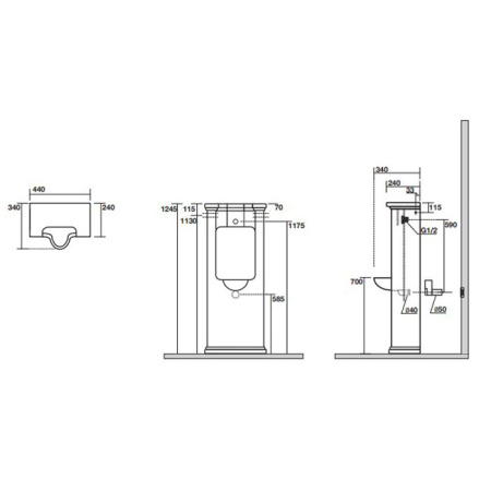 Фото писсуар kerasan waldorf, белый