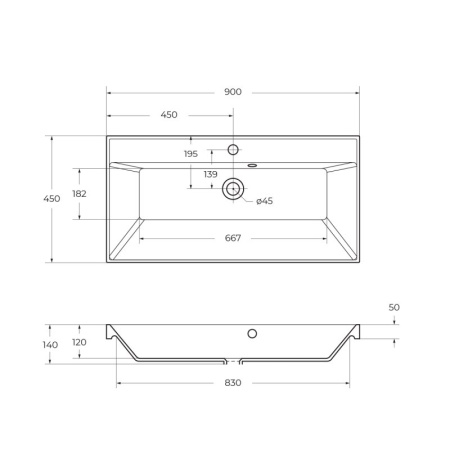 Фото раковина мебельная belbagno marino bb900/450-lv-mr-ast 90 см, белая