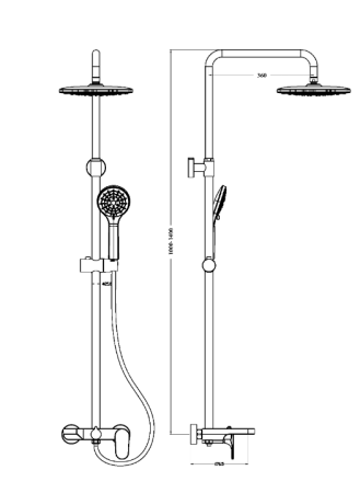 Фото душевая колонна boheme spectre 458-gm, графит