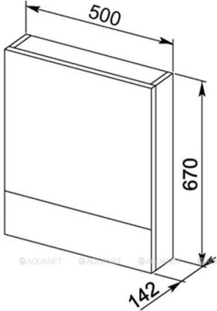 Фото зеркало-шкаф aquanet нота 50 белый