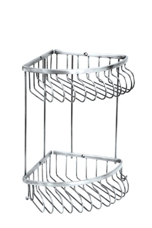 Фото угловая полка двойная boheme brillante 10453, хром