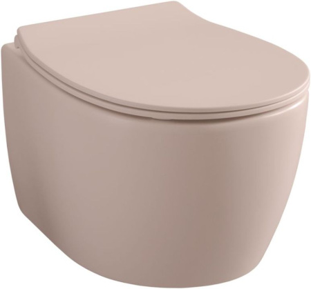 Фото унитаз подвесной безободковый allen brau fantasy 4.11004.sm, розовый