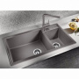Фото мойка для кухни из искусственного камня blanco metra 9 518886 темная скала 50х85