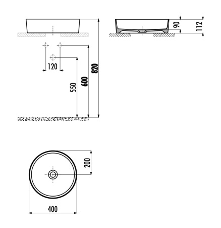 Фото раковина накладная creavit lp140 lp140-00cb00e-0000, белая