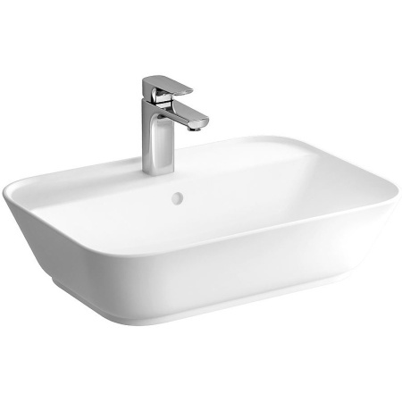 Фото раковина накладная vitra geo 59,5*42,5 см 7426b003-0001, белая