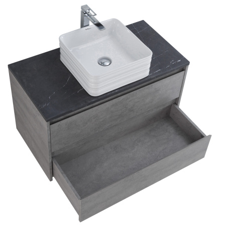 Фото тумба подвесная belbagno kraft 80 cemento grigio