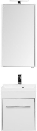 Фото комплект мебели aquanet августа 50 белый