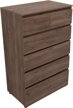 Фото комод aquanet сканди 80*48 см, дуб крафт (6 ящиков)