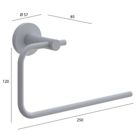 Фото кольцо для полотенца boheme uno 10975-sgm, черный хром