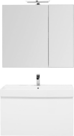 Фото комплект мебели aquanet йорк 100 белый