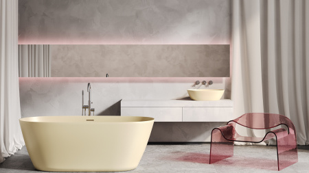 Фото ванна salini s-stone sofia 102521mrf 165*75 см, матовая покраска по ral полностью