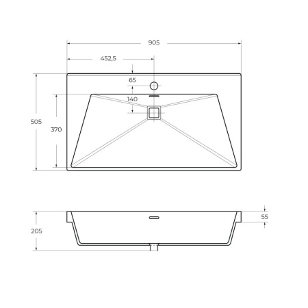 Фото керамическая раковина cezares crystal czr-1188-900/500