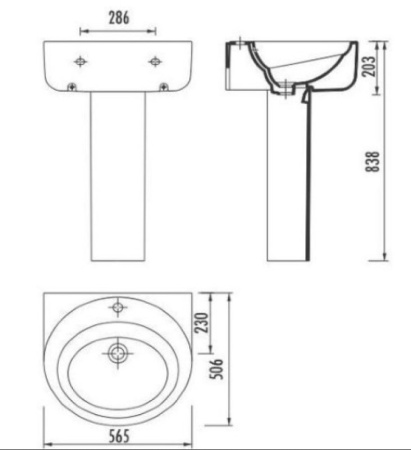 Фото пьедестал creavit favori fr250.40000, черный