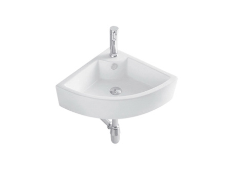 Фото раковина подвесная угловая aquatek aq5166a-00 325*325*130 мм, универсальная установка