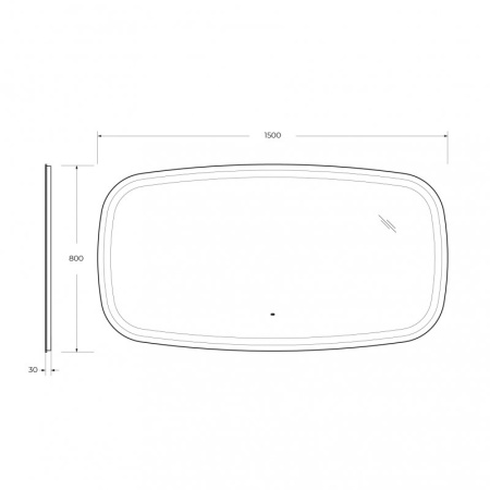 Зеркало с подсветкой Cezares CZR-SPC-MOLVENO-1500-800-MOV 150*80 см