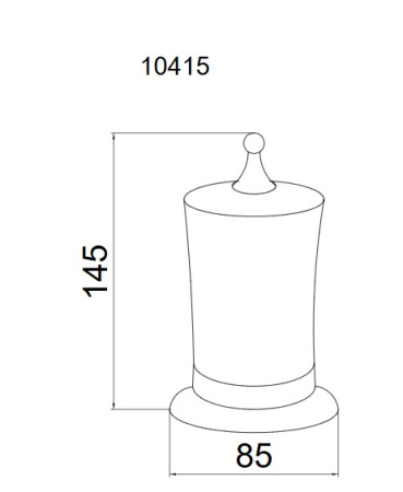 Фото стакан для ватных дисков boheme imperiale 10415, золото