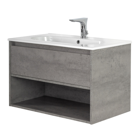 Фото тумба подвесная belbagno kraft 80 cemento grigio 