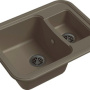 Фото мойка кухонная ewigstein antik 66х51 темный беж