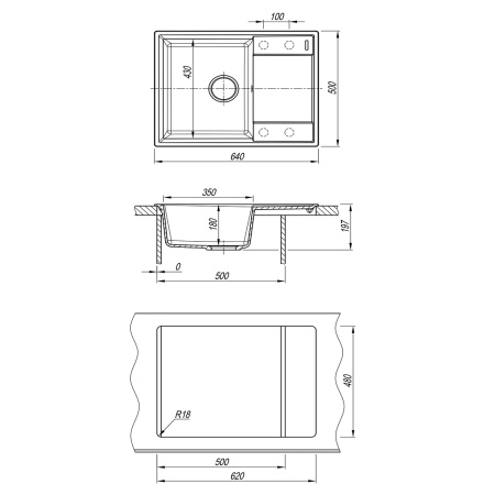 Фото мойка кухонная lemark imandra 640 бежевый