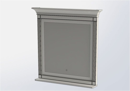 Зеркало с подсветкой Aquanet Селена 105 белый/серебро