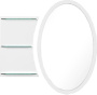 Зеркало с подсветкой Aquanet Опера L/R 70 белый с полкой