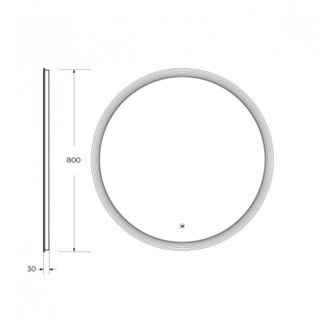 Зеркало с подсветкой Cezares CZR-SPC-ECO-800-LED-TCH 80 см