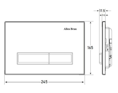 Фото клавиша смыва allen brau fantasy 9.20003.31, черный матовый Фото клавиша смыва allen brau fantasy 9.20003.31, черный матовый