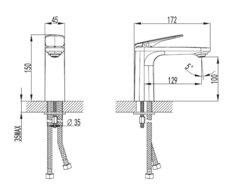 Фото смеситель для раковины aquame imola aqm6710bg, золото матовое