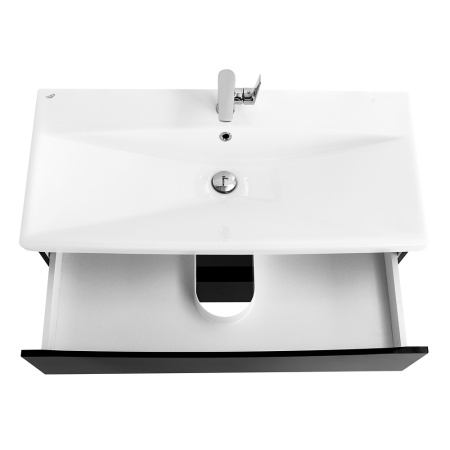 Фото тумба подвесная belbagno marino-cer 80 nero lucido 