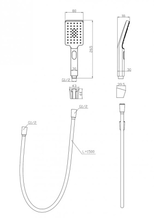 Фото душевой гарнитур belbagno luce luc-dfs-crm, хром