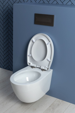 Фото унитаз подвесной безободковый aquanet zv-1, белый