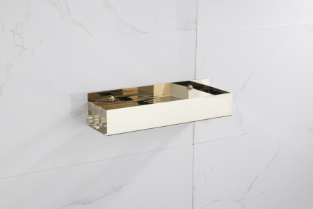 Фото полка подвесная 2 крючка boheme 10965-g, золото