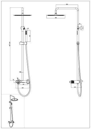 Фото душевая колонна boheme stick 128-gg.2, золото