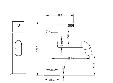 Фото смеситель для раковины boheme uno 461-mw, белый матовый