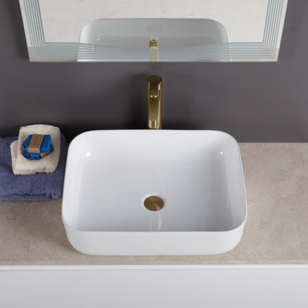 Фото раковина накладная belbagno bb1304 50*39 см, белая