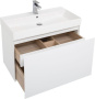 Фото тумба подвесная с раковиной aquanet йорк 85 белый