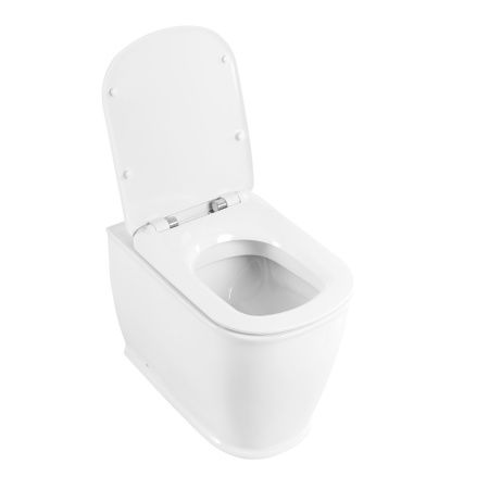 Фото унитаз приставной belbagno prado bb10150cb безободковый, белый